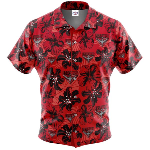 Picture of AFL Hawaiian Shirt Hibiscus Essendon