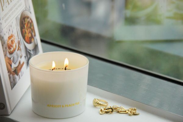 Picture of Happy Birthday Hidden Message Candle, Apricot & Peach Tea, by Home Fragrance Co.