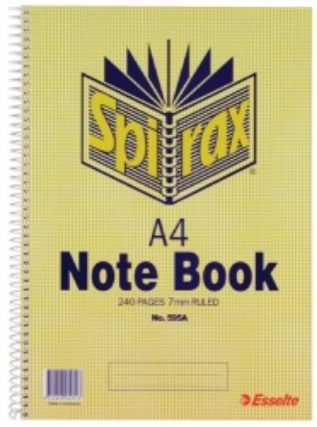 Picture of Spirax 595A Notebook A4 S/O 240pg 7mm Ruled