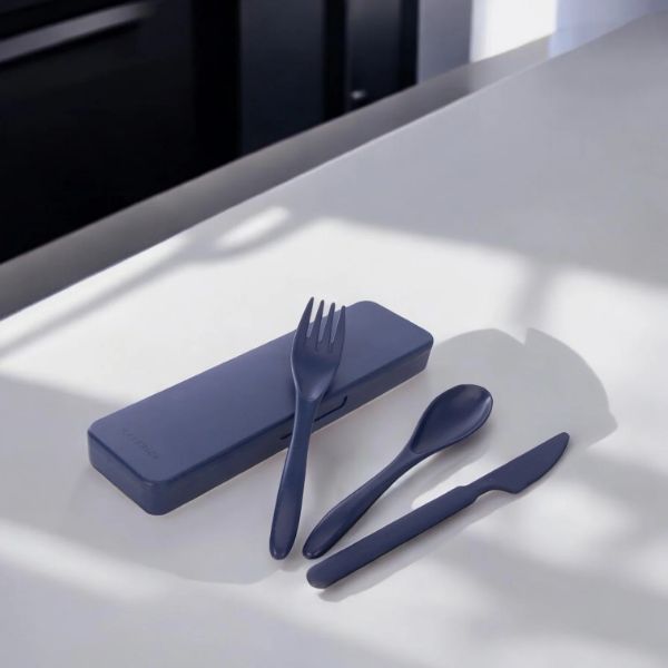 Picture of Maverick Wheat Straw Cutlery Set, Assorted Colours