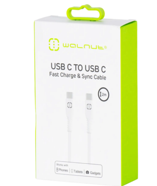 Picture of Walnut USB C to USB C Fast Charge & Sync 2M