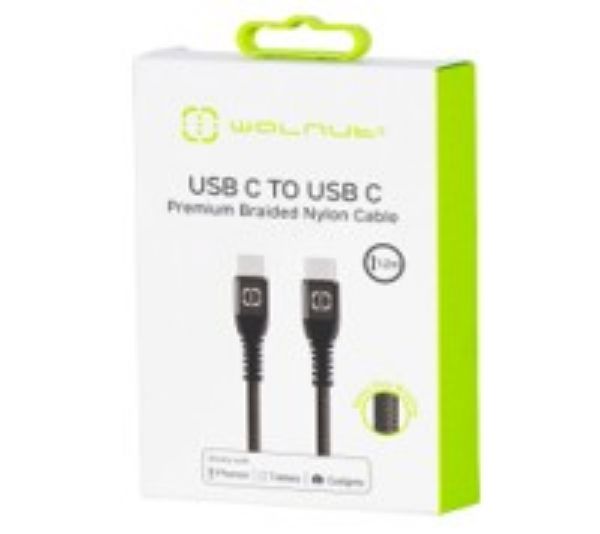 Picture of Walnut USB C to USB C Braided Nylon Cable 1.2M